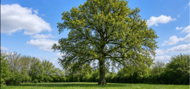 Prairie naturelle avec vieux chene Charente à Angouleme — photo 1