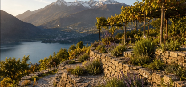 Jardin alpin avec vue lac Savoie à Chambery — photo 1