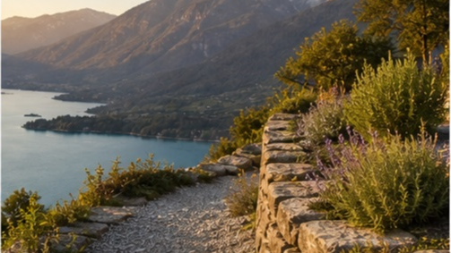 Jardin alpin avec vue lac Savoie à Chambery — photo 4